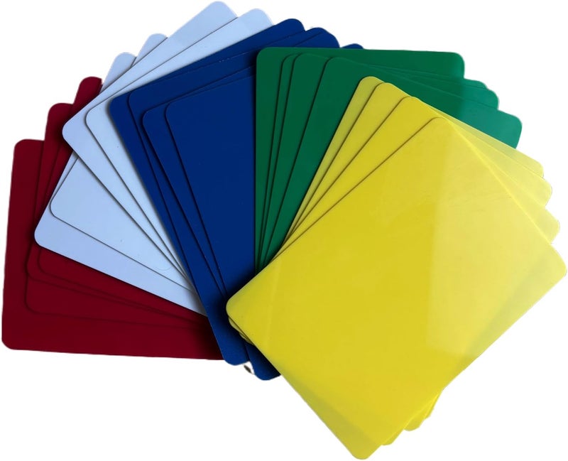 hom&us Poker Cut Cards, 20 Pack Multi-Color Set, 2.52 x 3.465 inches, Dual-Sided Glossy/Matte Cut Cards - Image 3